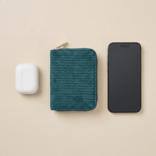 MillyMilk® Kord Geldbeutel Fondo – Formstabile Damenbörse aus Cord in Pastellfarben