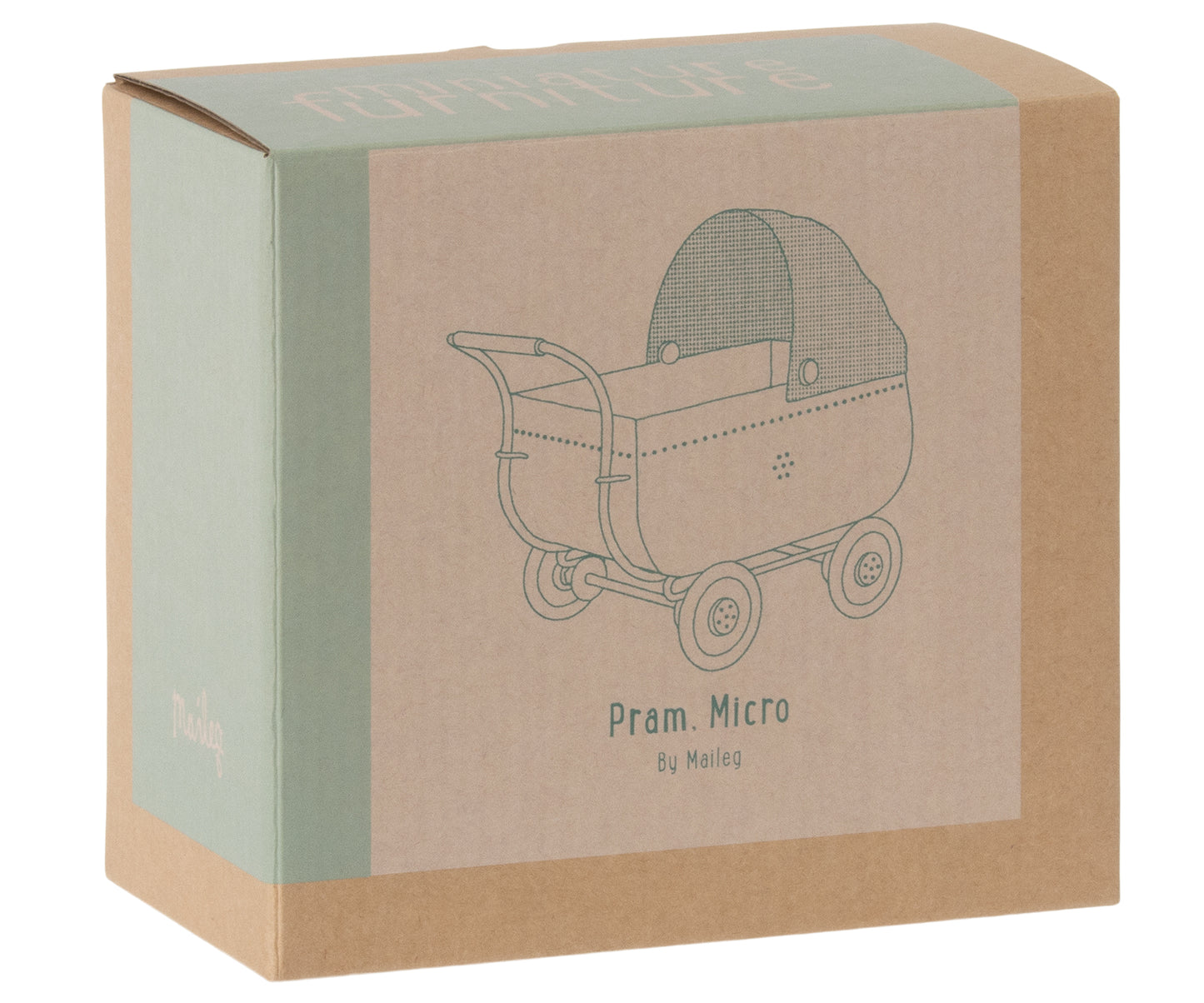 Maileg Kinderwagen, Mikro - Blau