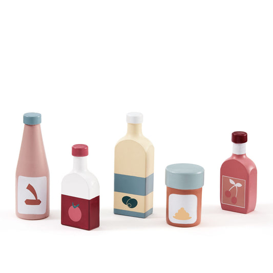 Kids Concept - Flaschen-Set aus Holz, 5-teilig