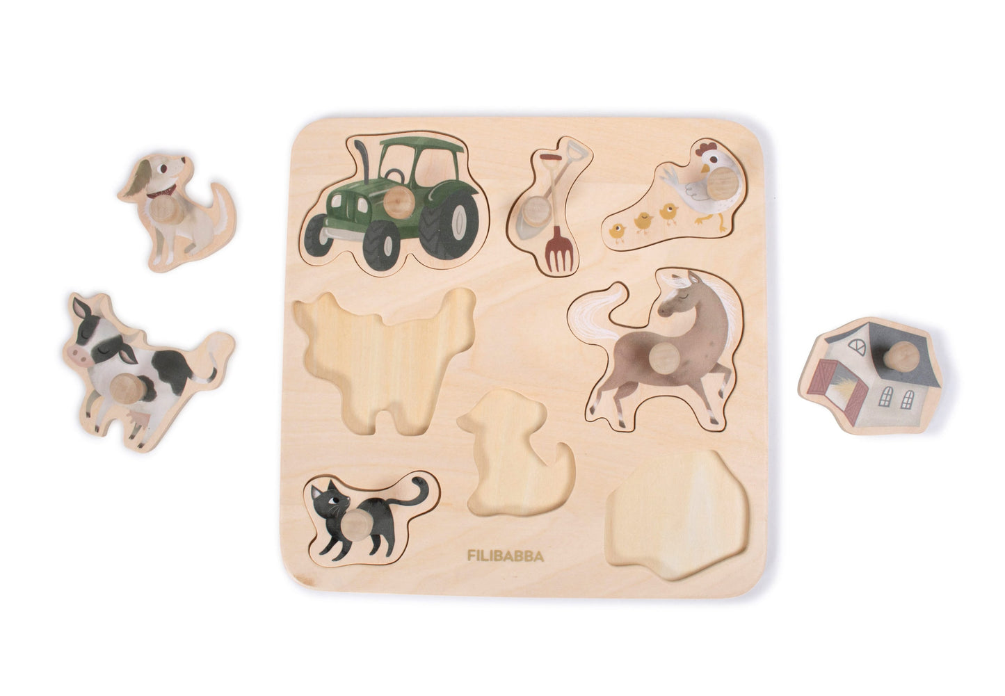 Filibabba Holzpuzzle - Bauernhof