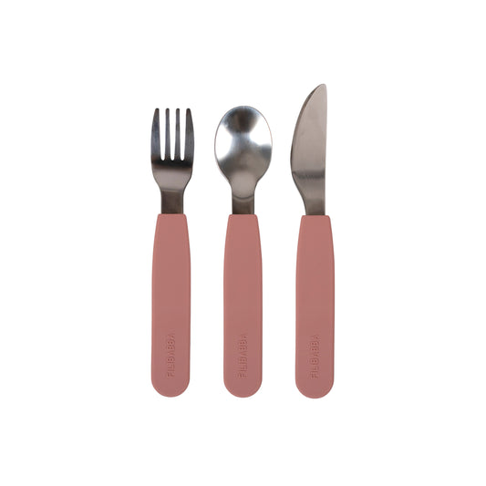 Filibabba Silikonbesteckset - Rose