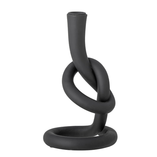 Bloomingville - Flikka Candlestick, Black, Polyresin