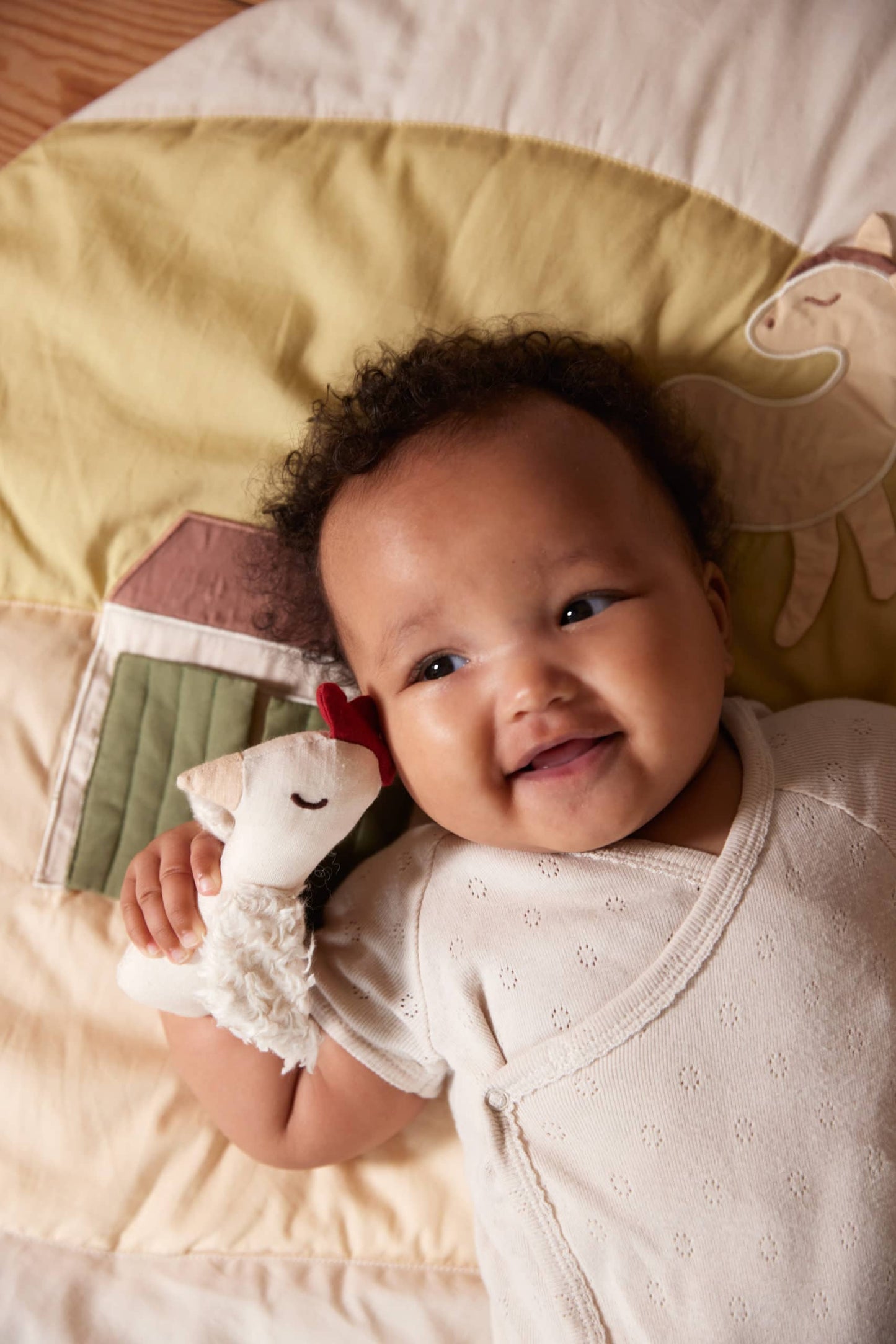 Filibabba Rassel aus Leinen - Huhn