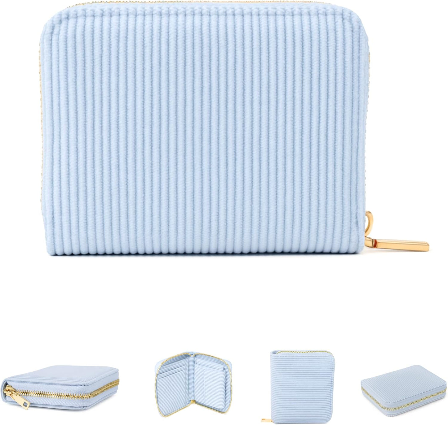 MillyMilk® Kord Geldbeutel Fondo – Formstabile Damenbörse aus Cord in Pastellfarben