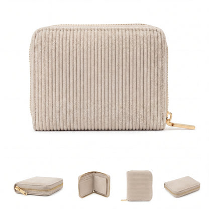 MillyMilk® Kord Geldbeutel Fondo – Formstabile Damenbörse aus Cord in Pastellfarben