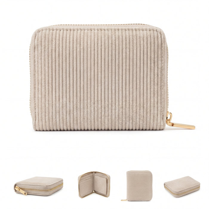 MILLYMILK® FONDO SMALL – Kleiner Cord Geldbeutel mit Reißverschluss