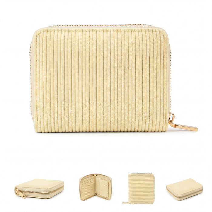 MILLYMILK® FONDO SMALL – Kleiner Cord Geldbeutel mit Reißverschluss