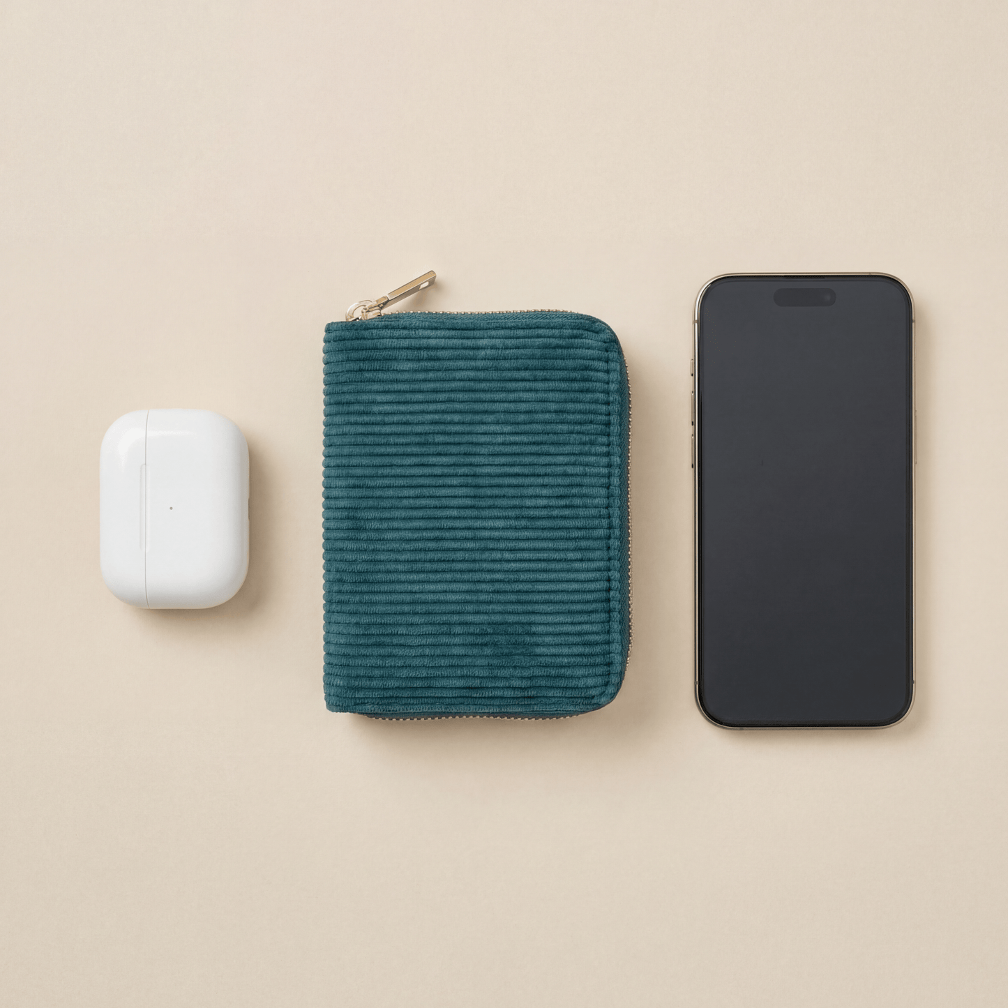 MillyMilk® Kord Geldbeutel Fondo – Formstabile Damenbörse aus Cord in Pastellfarben