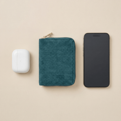 MillyMilk® Kord Geldbeutel Fondo – Formstabile Damenbörse aus Cord in Pastellfarben