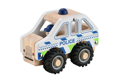 Magni - Polizeiauto aus Holz mit Gummirädern