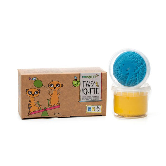 neoGRÜN - Easy-Knete 2er Set "Suri" blau/gelb