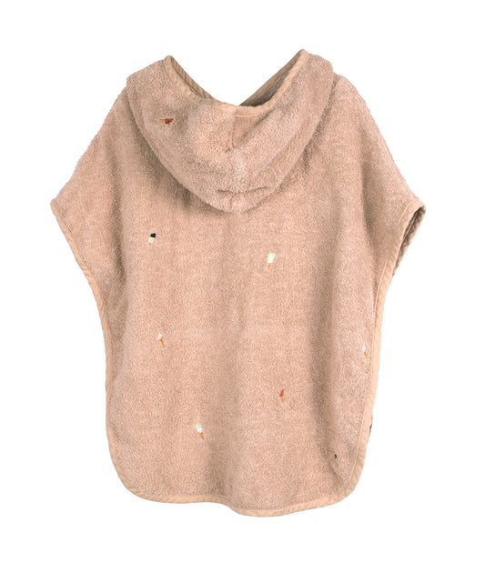 Filibabba -Badeponcho mit Stickmuster - Frappé