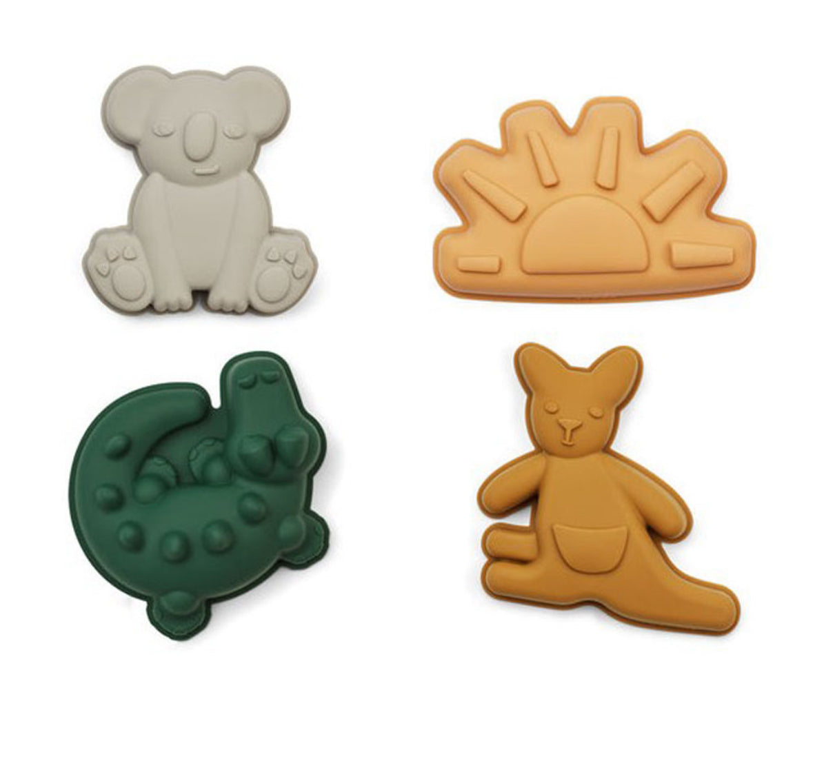 LIEWOOD Aussie Sandformen 4er Set Sea Shell mix