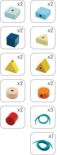 PlanToys Fädelschnüre Geo Unit Link