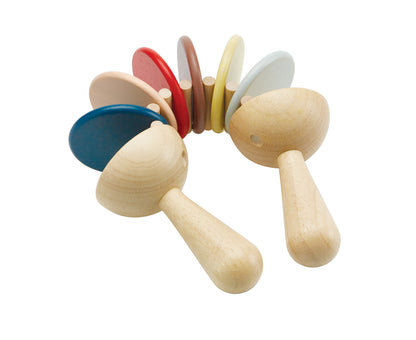PlanToys Klapper mit bunten Holzscheiben