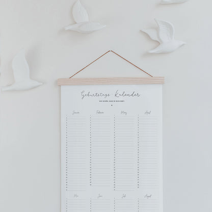 Eulenschnitt Geburtstagskalender