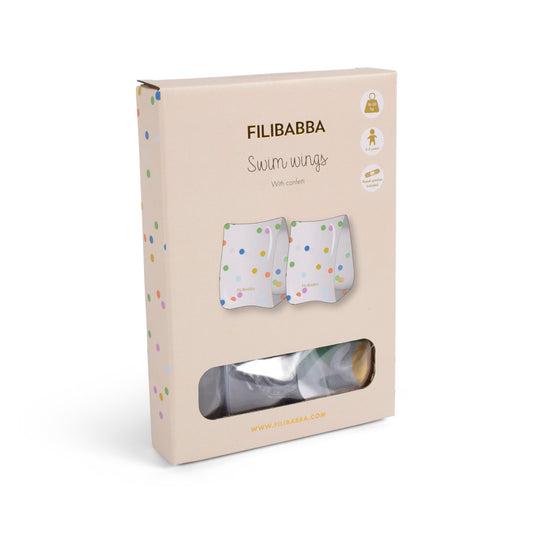 Filibabba -Schwimmflügel Alfie -Rainbow Konfetti