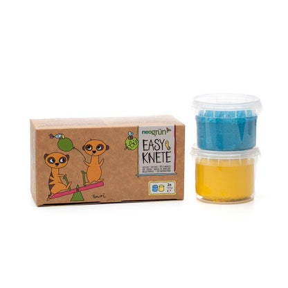 neoGRÜN - Easy-Knete 2er Set "Suri" blau/gelb
