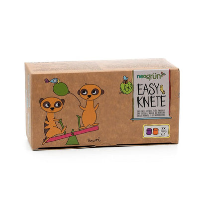 neoGRÜN - Easy-Knete 2er Set "Suri" orange/violett