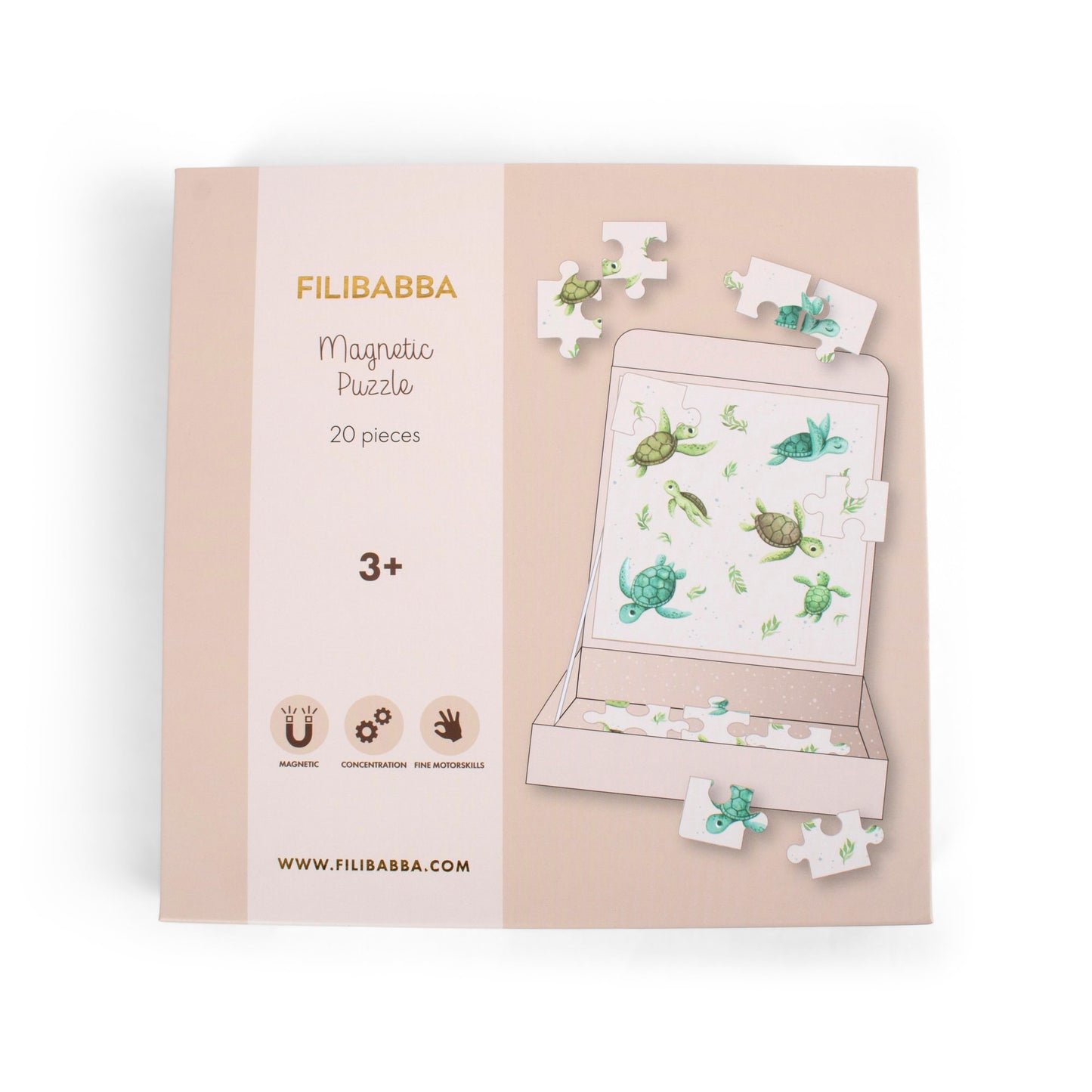 Filibabba - Magnetspiele - Puzzle m. Schildkröten