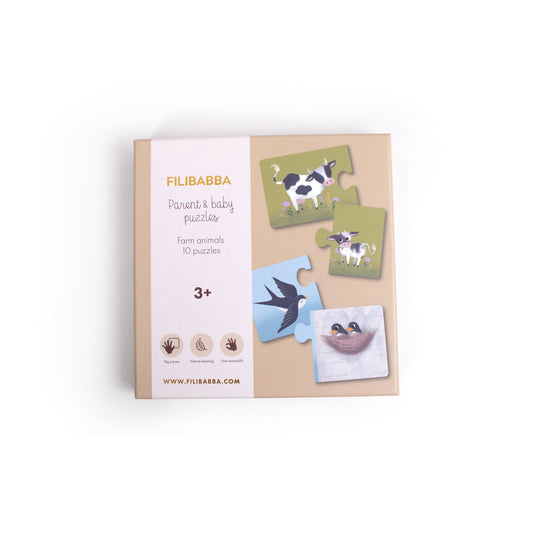 Filibabba Eltern-Kind-Puzzle - Bauernhoftiere