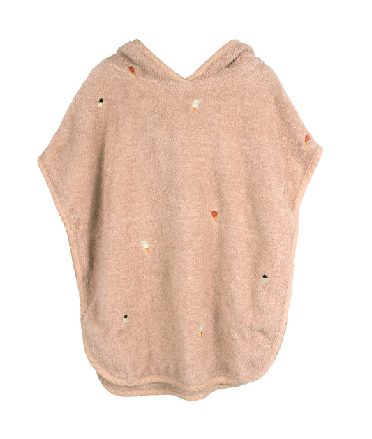 Filibabba -Badeponcho mit Stickmuster - Frappé