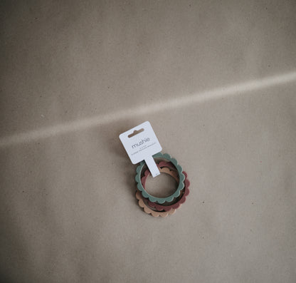 Mushie Beißring & Armband "Flower Berry / Dried Thyme / Natural" 3er Set