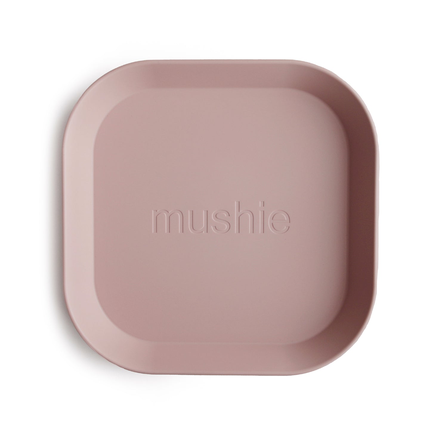 Mushie Kinderteller "Square Dinner Plate Blush" 2er Set