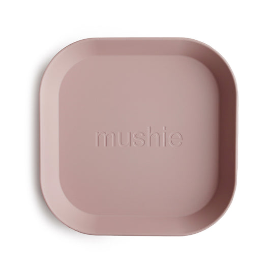 Mushie Kinderteller "Square Dinner Plate Blush" 2er Set