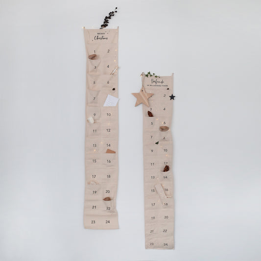 Eulenschnitt Adventskalender "Merry Christmas" 30cm
