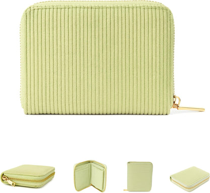 MillyMilk® Kord Geldbeutel Fondo – Formstabile Damenbörse aus Cord in Pastellfarben