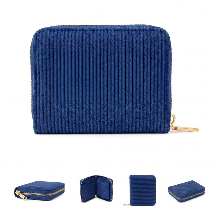 MILLYMILK® FONDO SMALL – Kleiner Cord Geldbeutel mit Reißverschluss