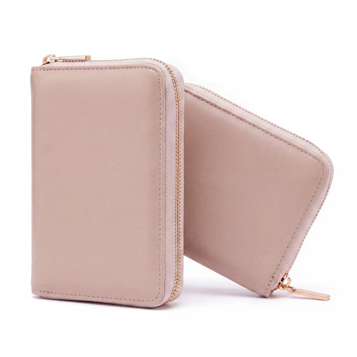 MILLYMILK® PURA MEDIUM – Mittelgroße Damen-Geldbörse aus veganem Leder BEIGE