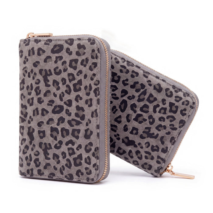 MILLYMILK® SAVANA MEDIUM – Mittelgroße Damen-Geldbörse im Leo-Design